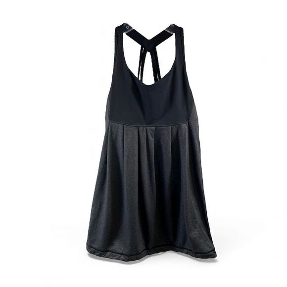 lululemon athletica Tops - Lululemon Power Technique Black and Gray Top Size 4